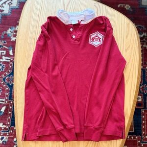 Arsenal Red Long Sleeve Polo Shirt